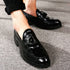 Elegant Men's Dress Shoes - Premium Business Leather Lace-up Brogue Footwear for Formal Events and Weddings